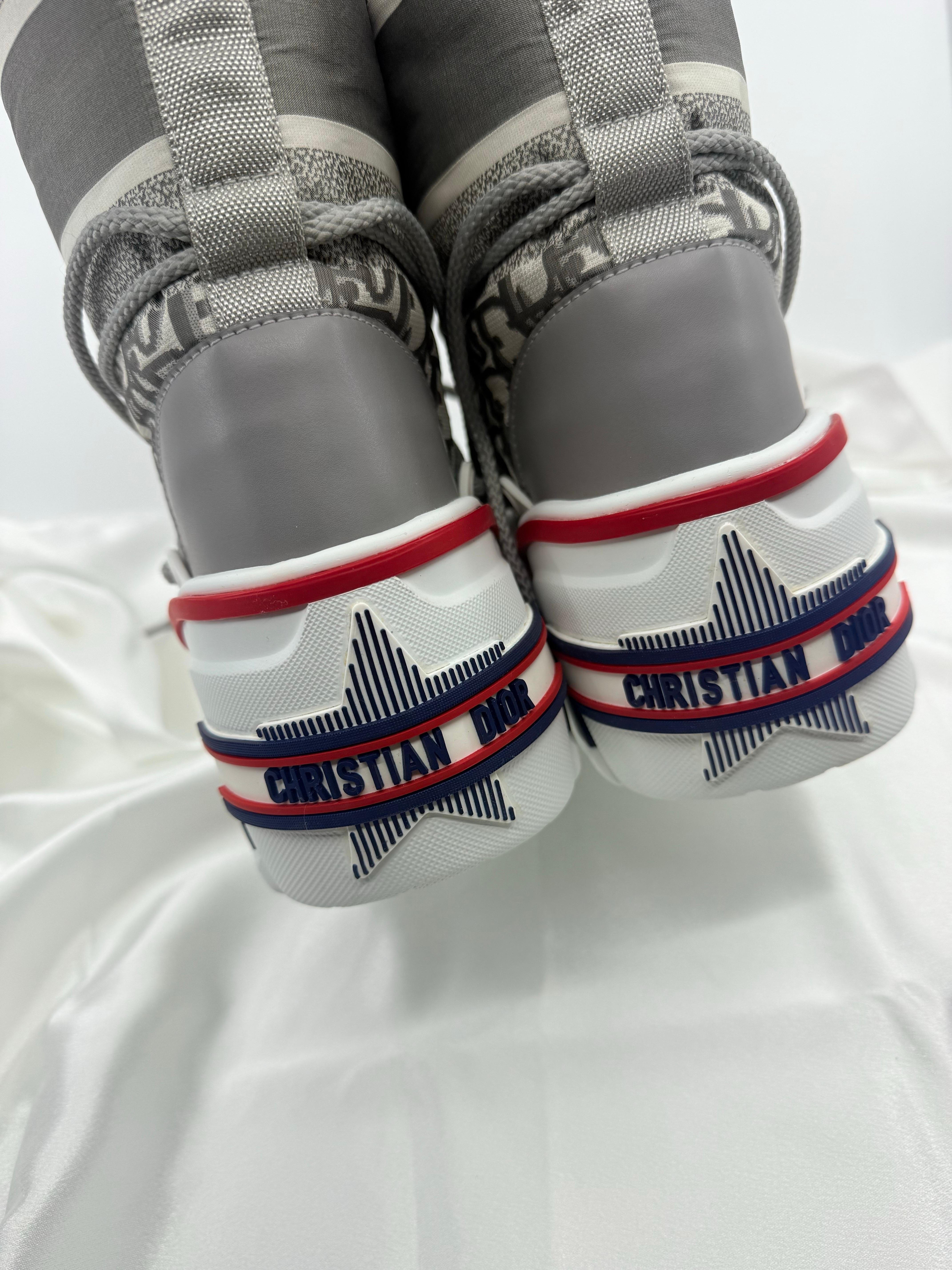 Christian Dior Gray and White Alps Snow Boots For Sale at 1stDibs