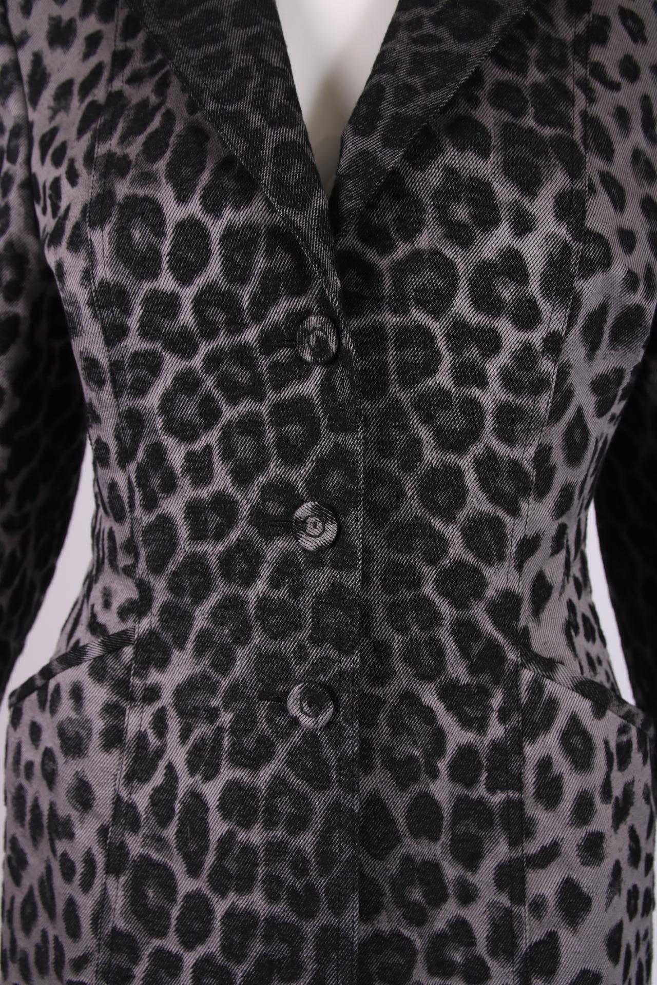 black leopard blazer