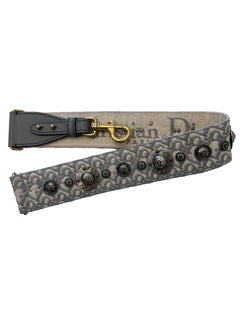 Christian Dior Gray Dior Oblique Embroidery Shoulder Strap
