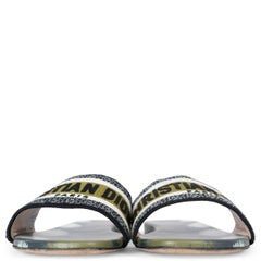 CHRISTIAN DIOR green 2020 DWAY TIE & DIOR Slides Sandals Shoes 40