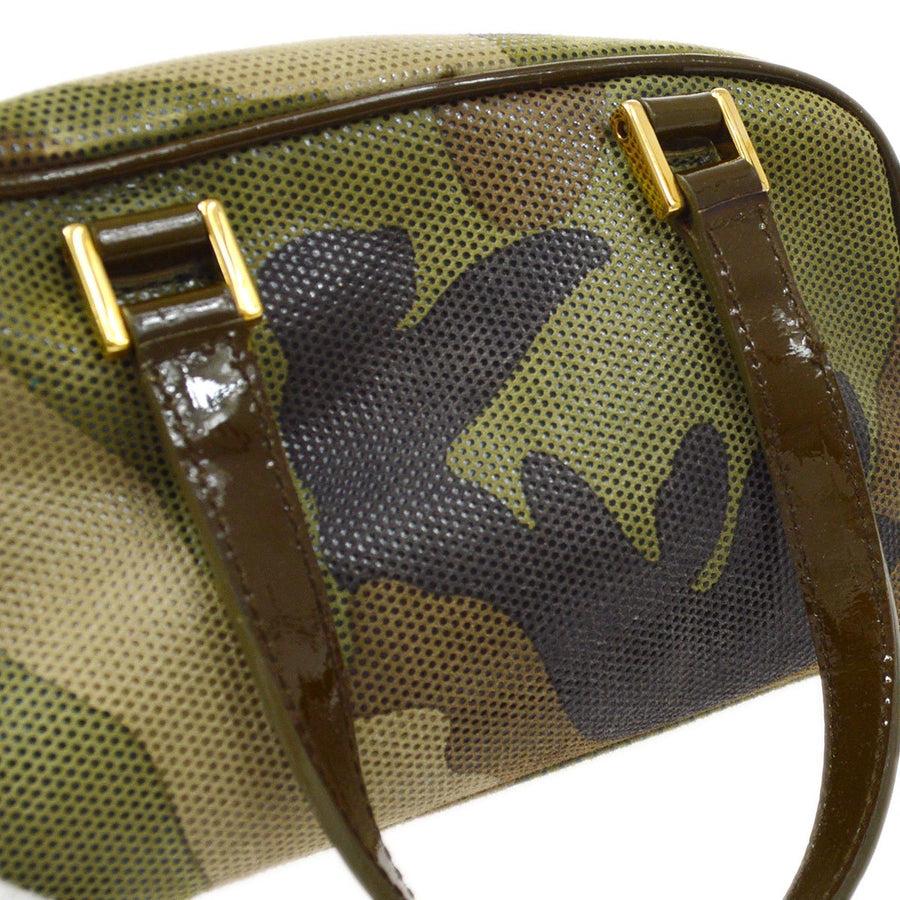 CHRISTIAN DIOR Grün Schwarze Braune Camouflage Mini Top Handle Satchel Tasche im Angebot 2