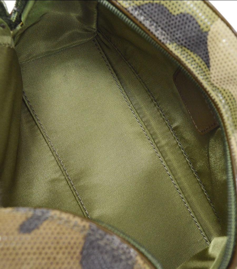 CHRISTIAN DIOR Grün Schwarze Braune Camouflage Mini Top Handle Satchel Tasche im Angebot 3