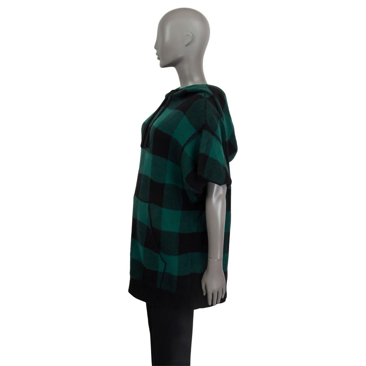 green and black plaid sweater