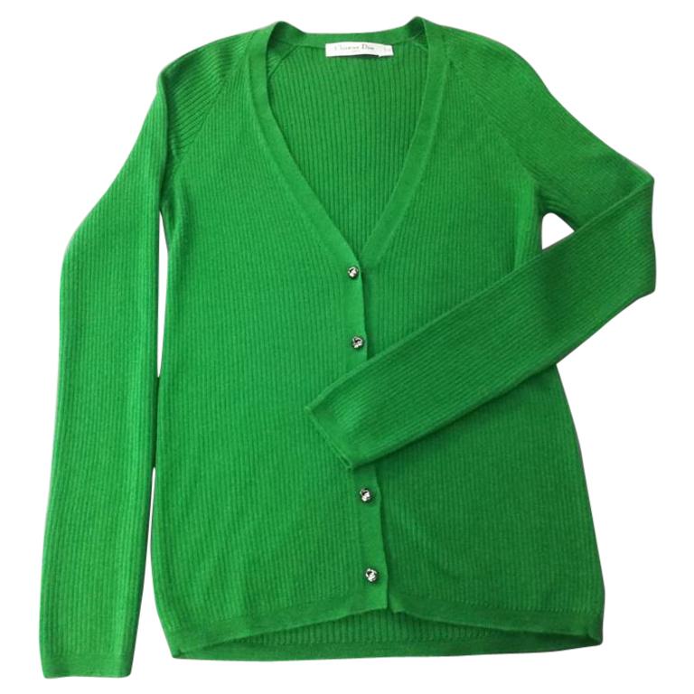 Christian DIOR Green Cardigan For Sale