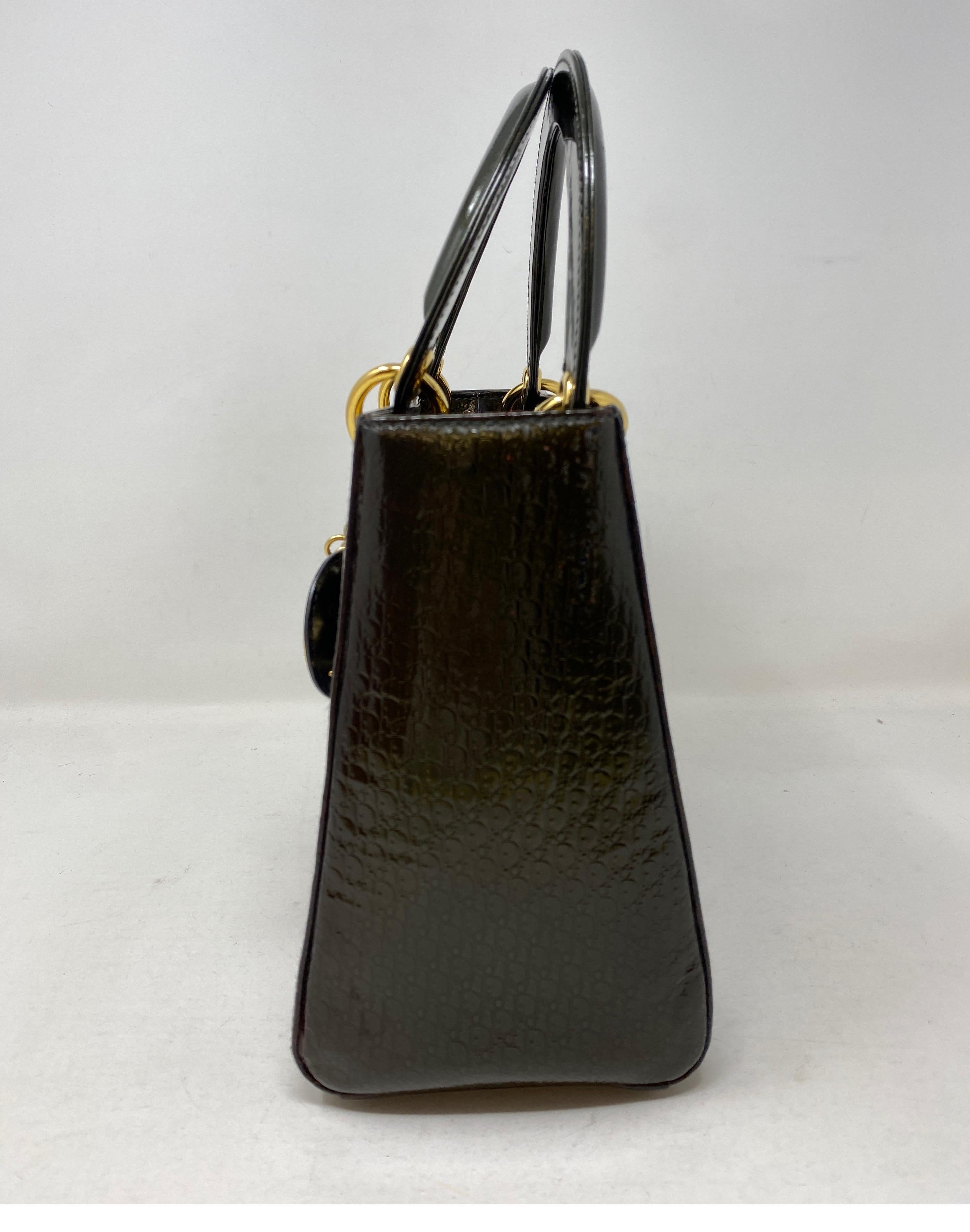 Black Christian Dior Green Lady Dior Bag