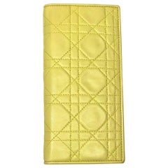 Christian Dior Green Lambskin Leather Wallet 