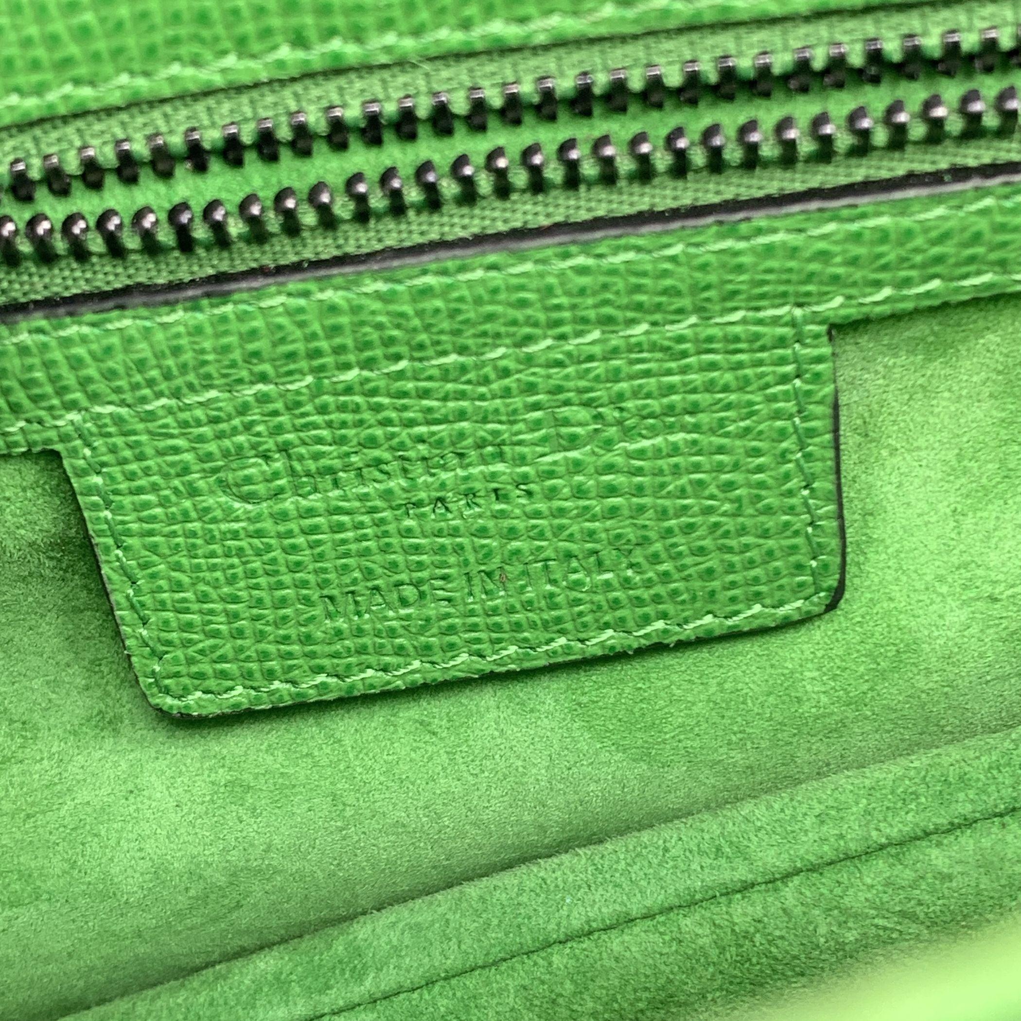 Christian Dior Bolso bandolera de piel verde con herrajes iridiscentes 2