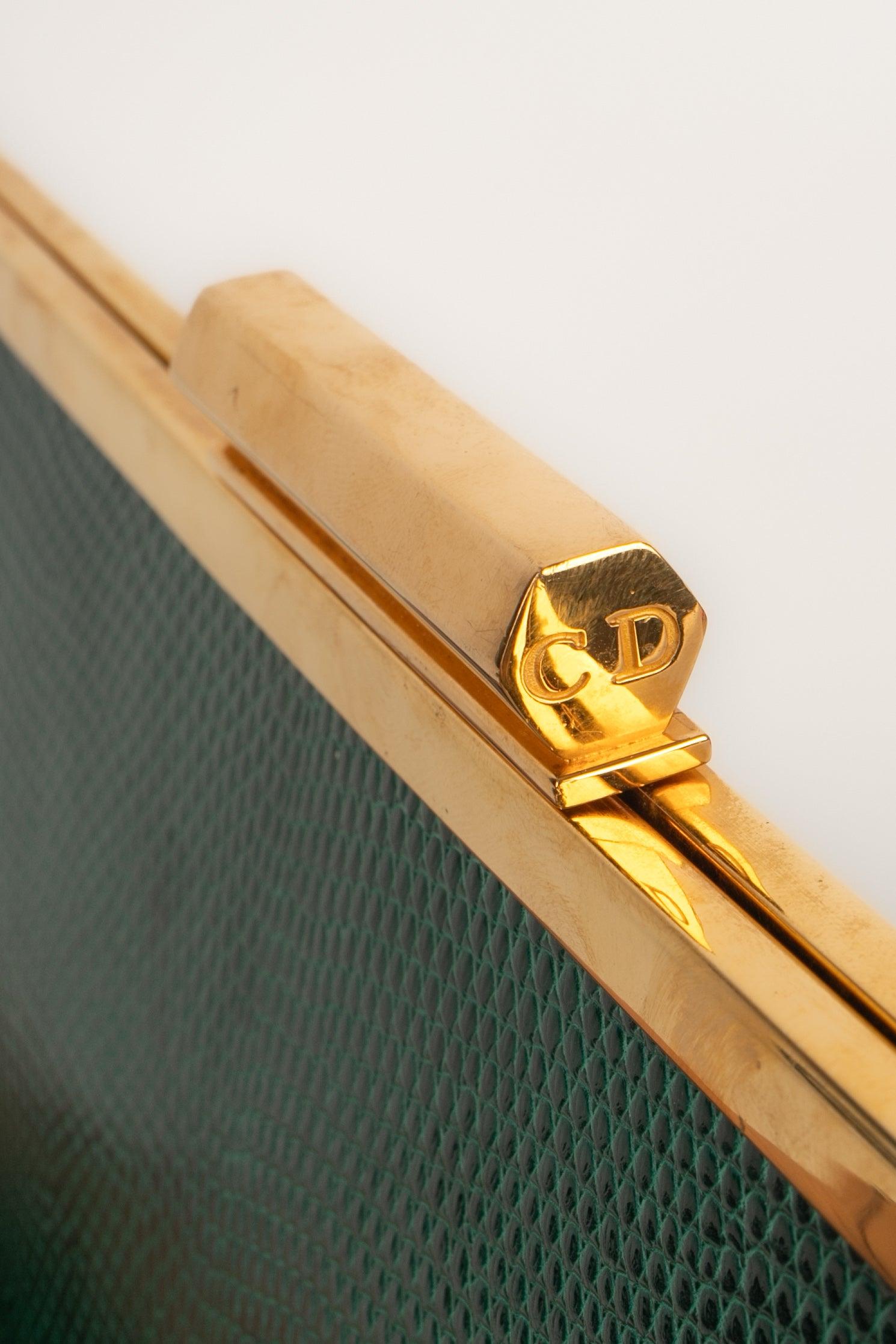 Christian Dior Green Lizard Leather 