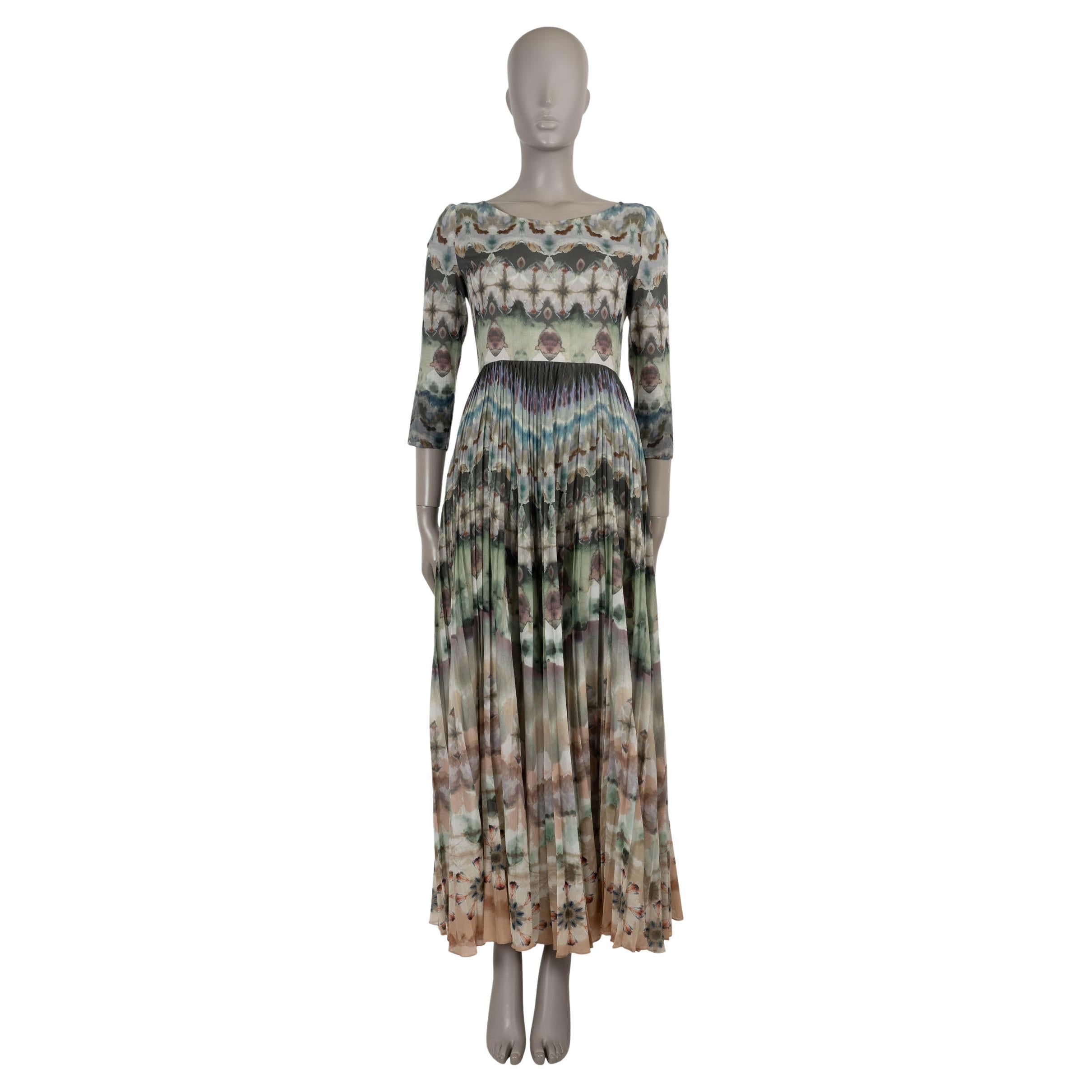 CHRISTIAN DIOR robe longue verte et nue 2019 KALEIDIORSCOPIC 38 S