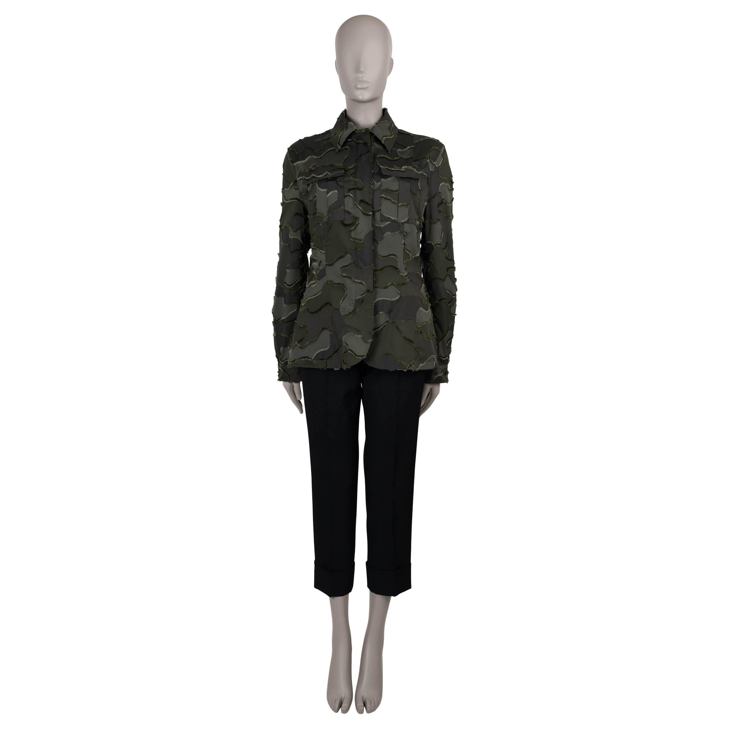 Donna CHRISTIAN DIOR verde poliestere 2020 CAMOUFLAGE UTILITARIANA Giacca 42 L. in vendita