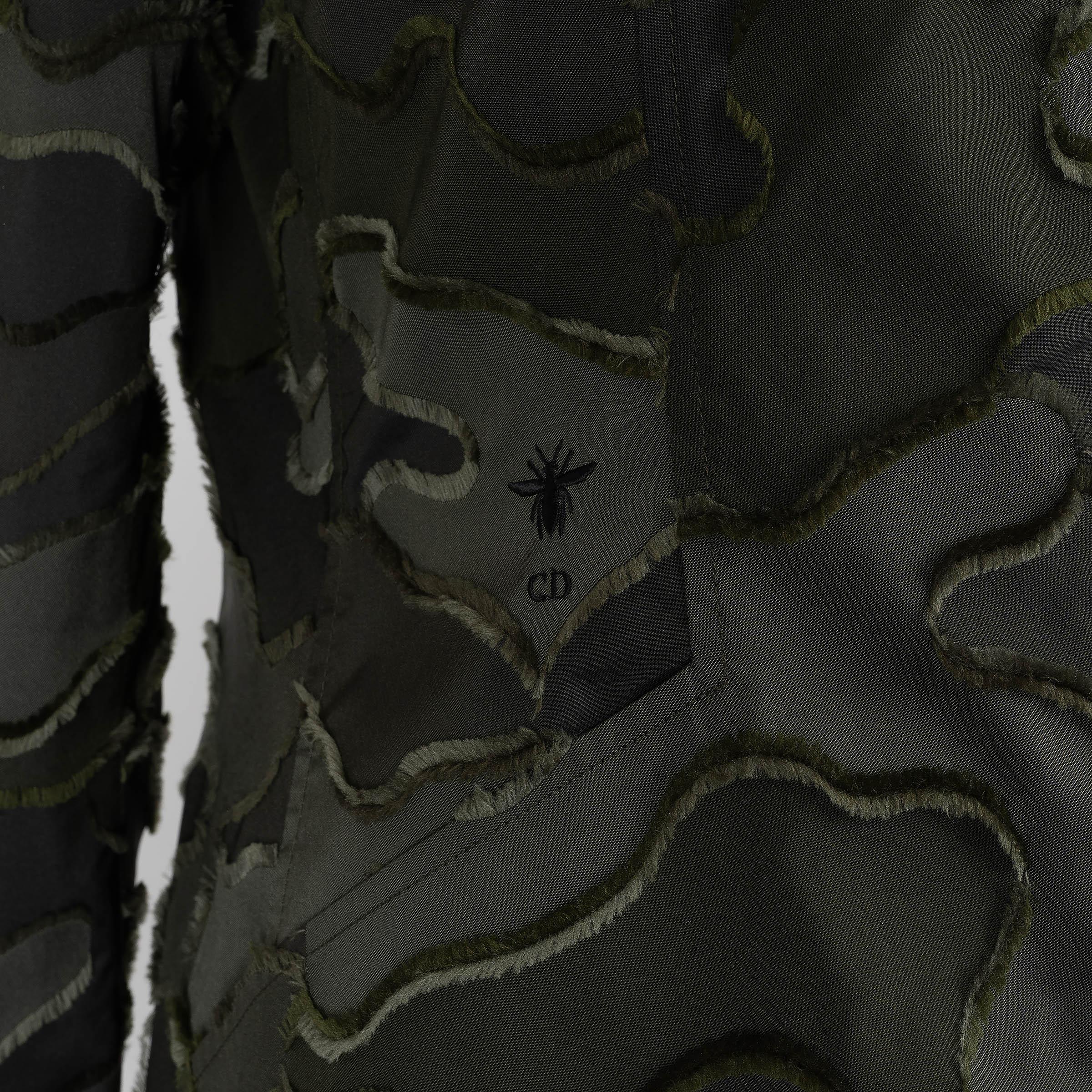 CHRISTIAN DIOR verde poliestere 2020 CAMOUFLAGE UTILITARIANA Giacca 42 L. in vendita 2