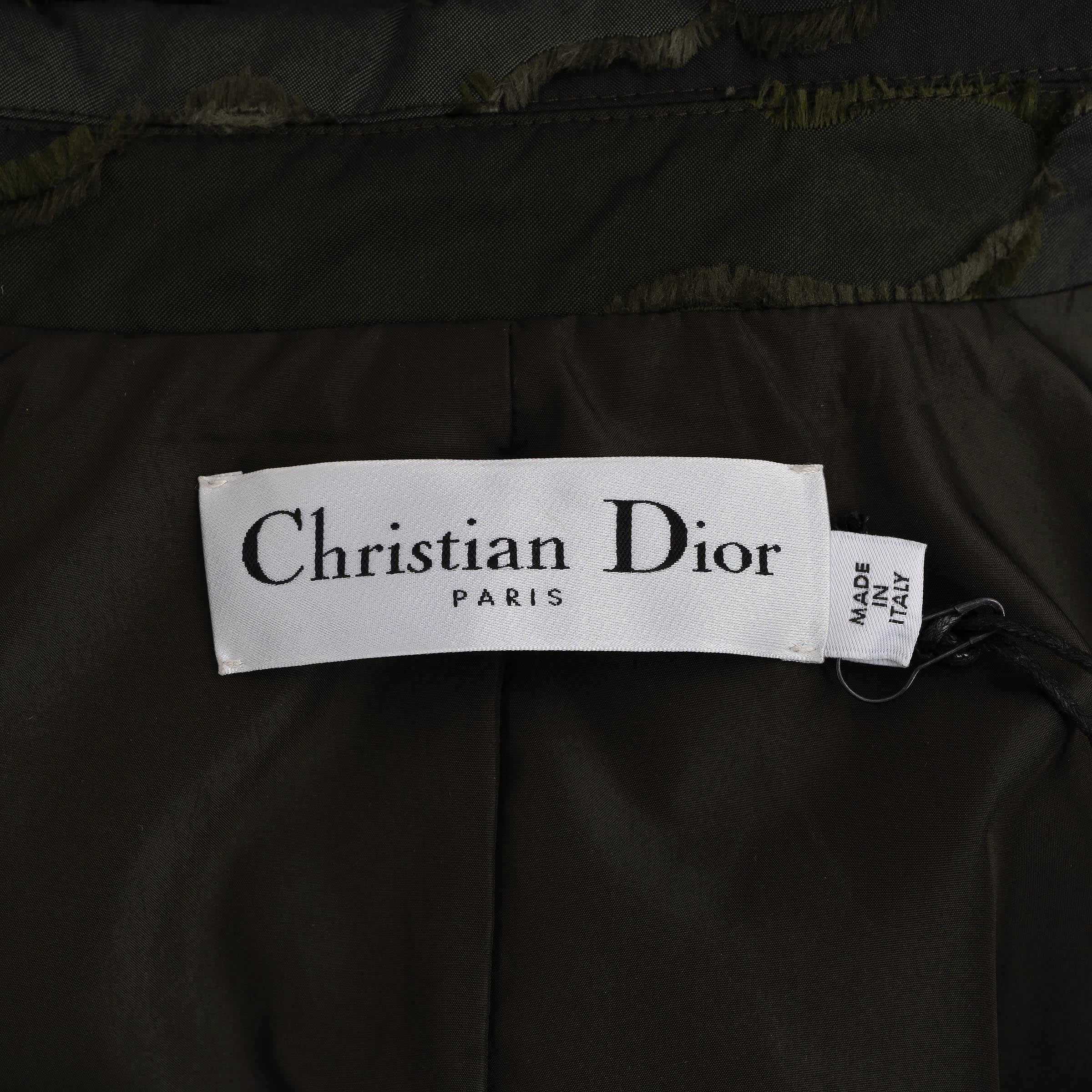 CHRISTIAN DIOR verde poliestere 2020 CAMOUFLAGE UTILITARIANA Giacca 42 L. in vendita 3