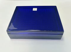 Christian Dior Cobalt Blue Rectangular Glass Box