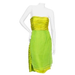 Christian Dior Green Silk Cocktail Dress (John Galliano for Dior 2007)