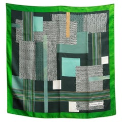 Christian Dior Green Silk Scarf