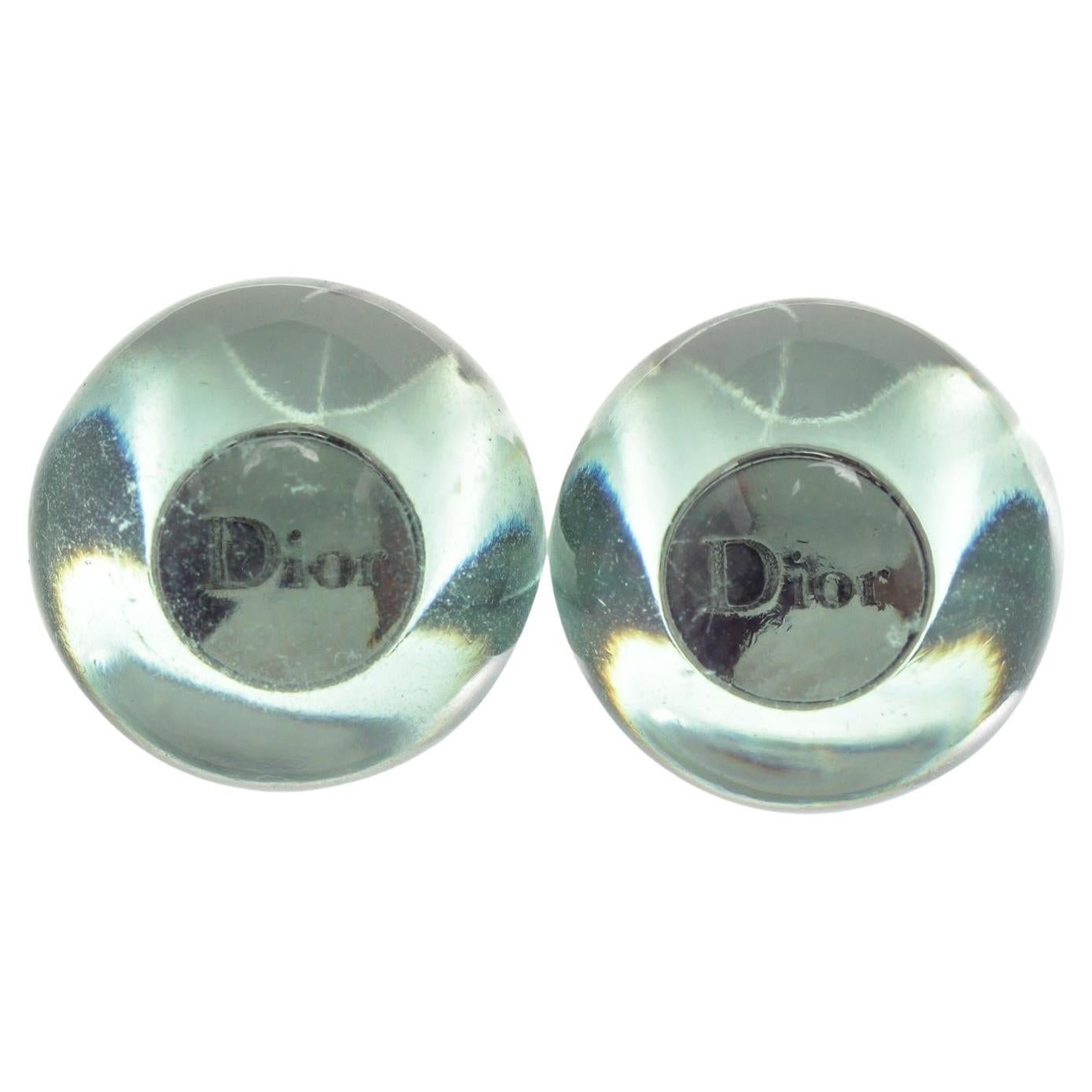 Christian Dior Green Tribales Stud Earring