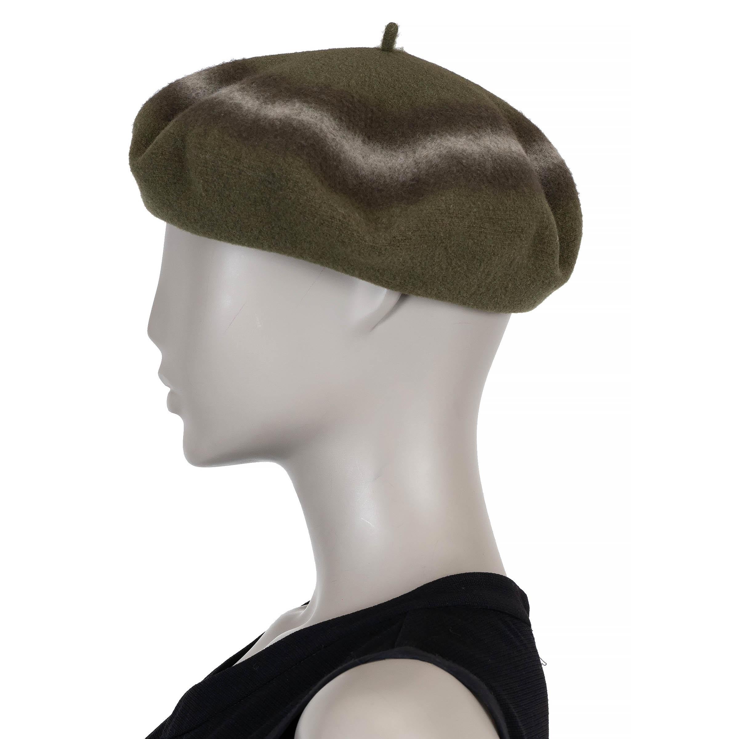 Noir CHRISTIAN DIOR - Chapeau en feutre de laine vert 2019 TIE-DYE BERET - Taille unique en vente
