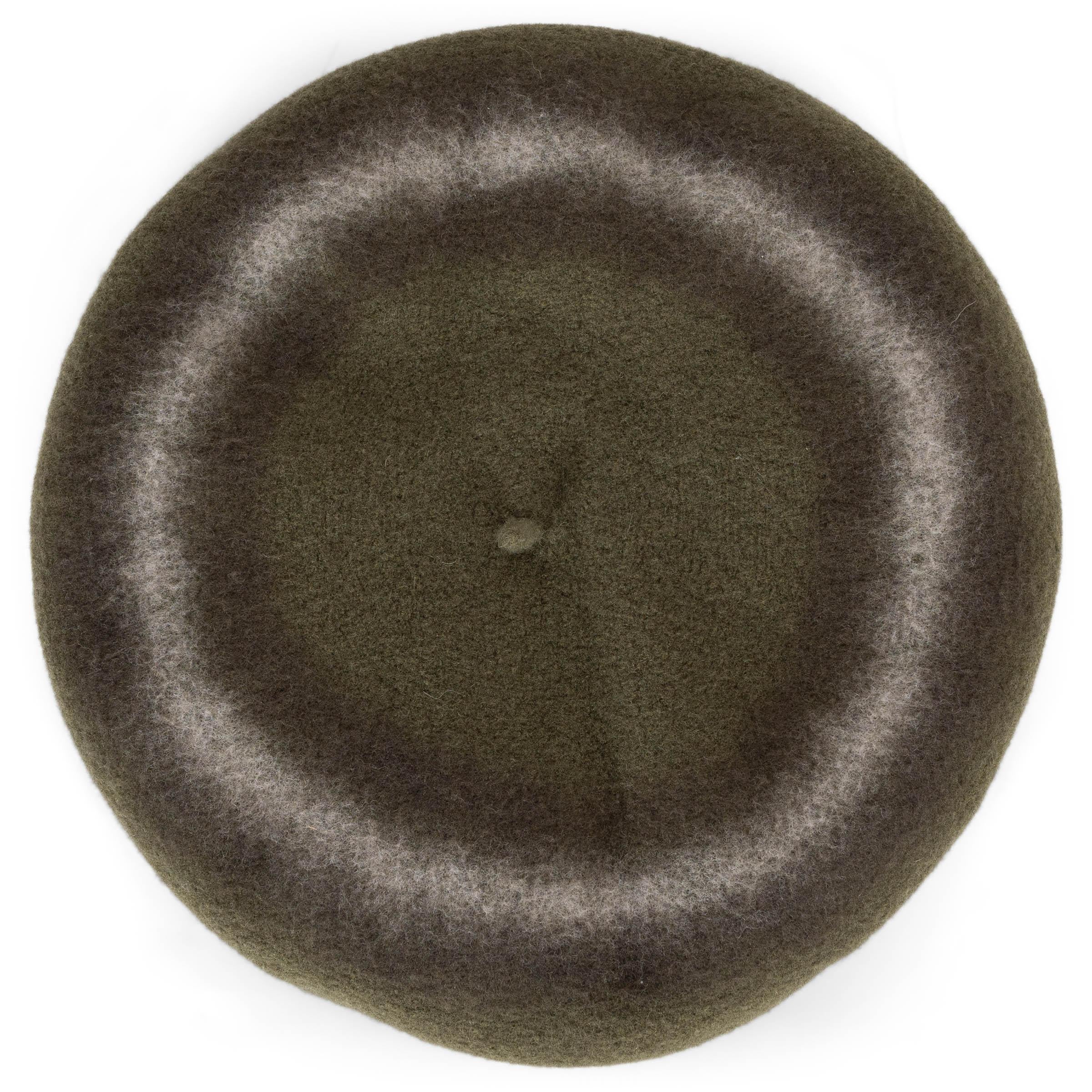CHRISTIAN DIOR - Chapeau en feutre de laine vert 2019 TIE-DYE BERET - Taille unique en vente 1