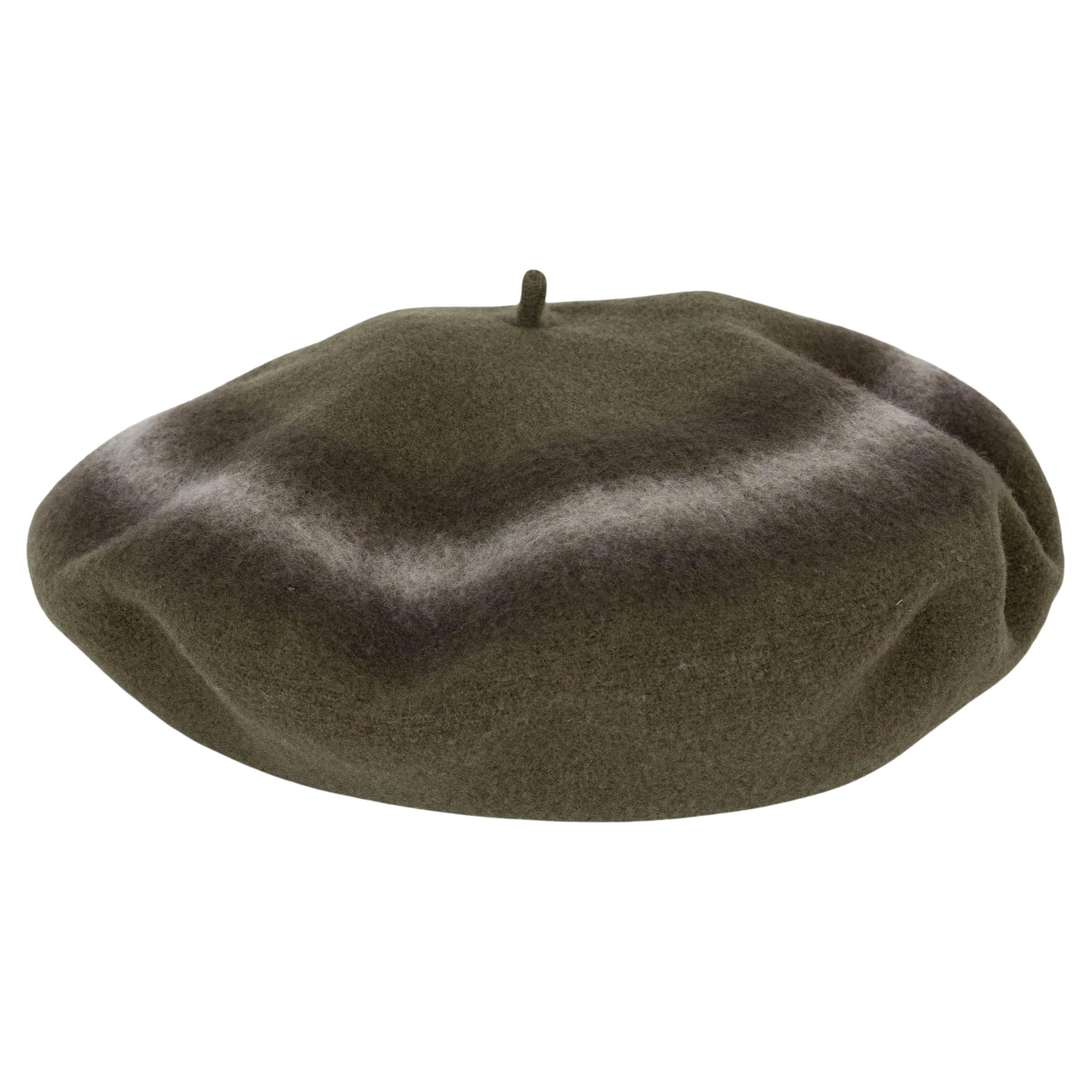 CHRISTIAN DIOR cappello in feltro di lana verde 2019 TIE-DYE BERET Taglia unica
