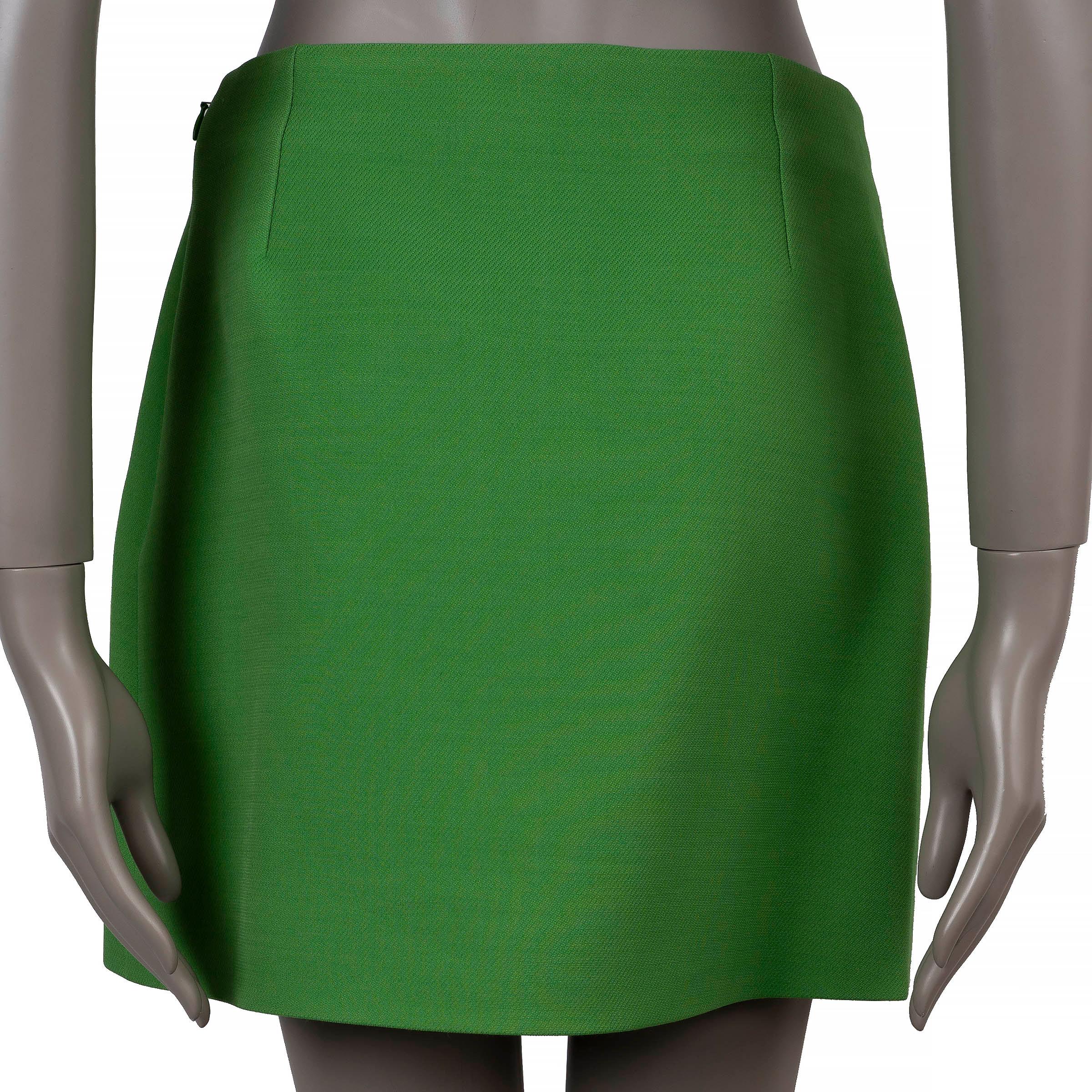 CHRISTIAN DIOR falda mini 2022 verde lana y seda 40 M Negro en venta