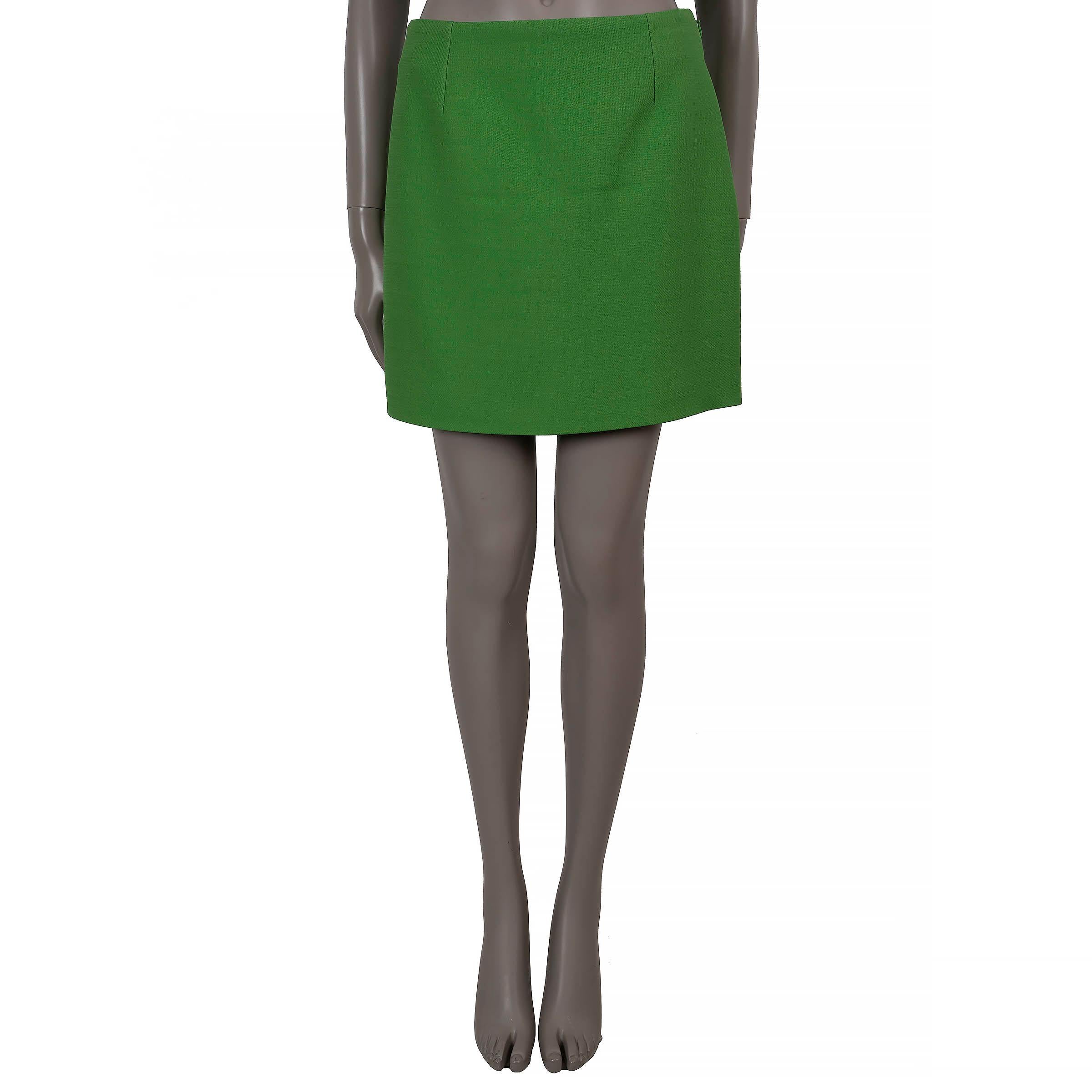 De las mujeres CHRISTIAN DIOR falda mini 2022 verde lana y seda 40 M en venta