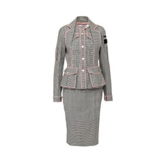 Christian Dior Grey and Pink Wool and Silk Set - '00s