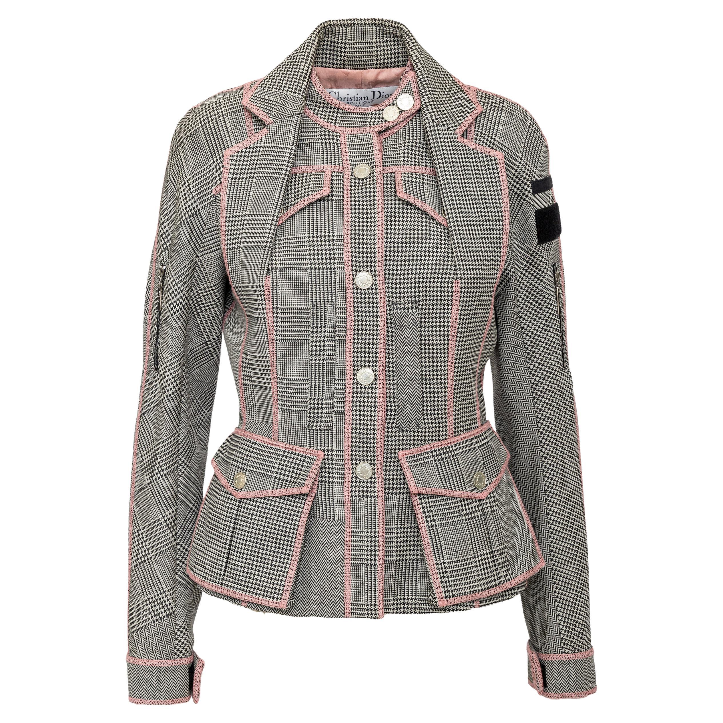 Set in lana e seta grigio e rosa di Christian Dior - anni '00 in vendita