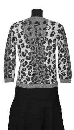 Christian Dior Grey Animal Print Sweater