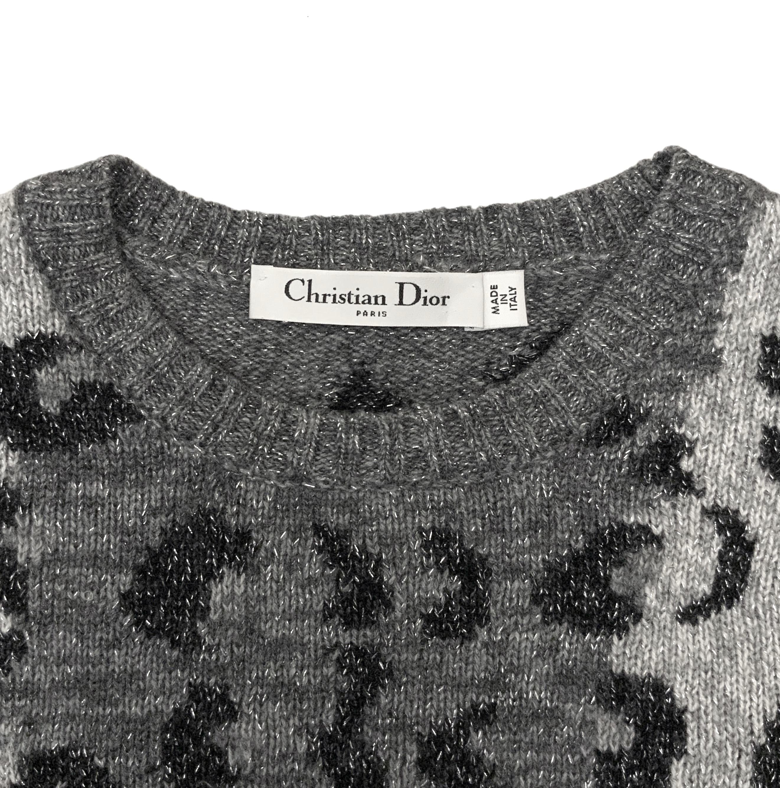 christian dior grey sweater
