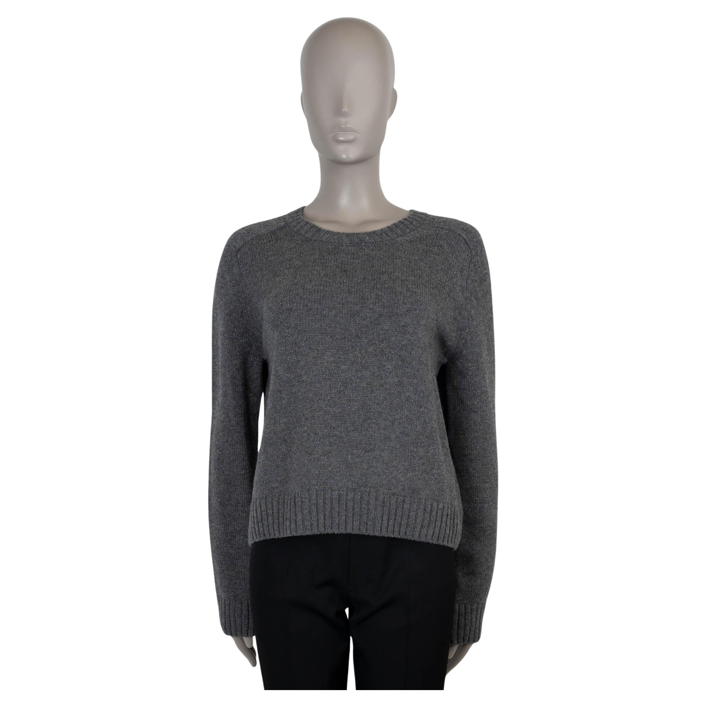 CHRISTIAN DIOR grey cashmere 2021 LOGO Sweater 40 M in vendita