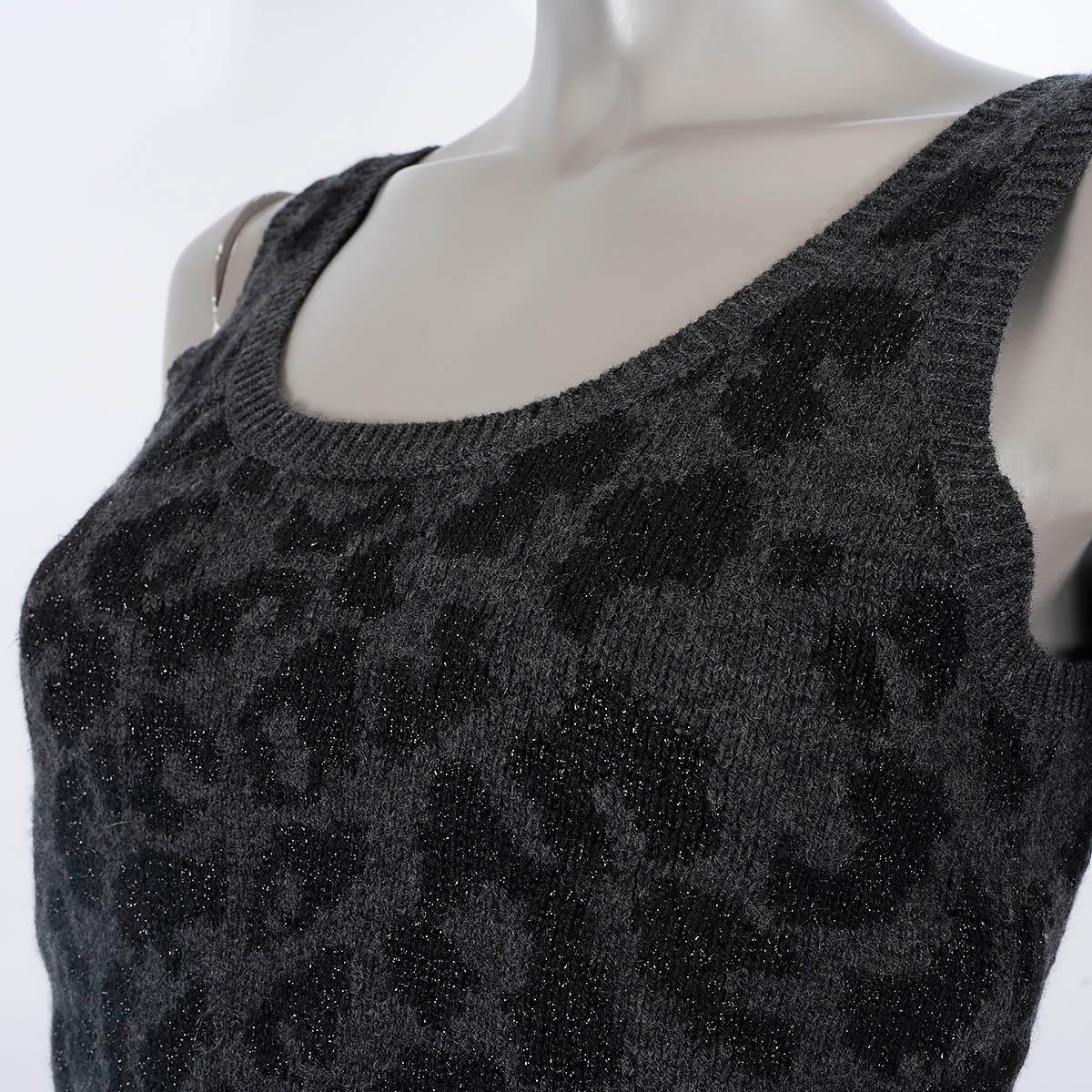 CHRISTIAN DIOR grey cashmere 2021 MIZZA LUREX Twinset Sweater 34 XS 6