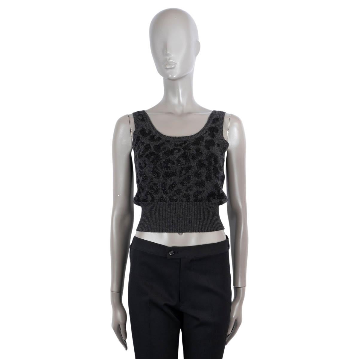 CHRISTIAN DIOR grey cashmere 2021 MIZZA LUREX Twinset Sweater 34 XS 2