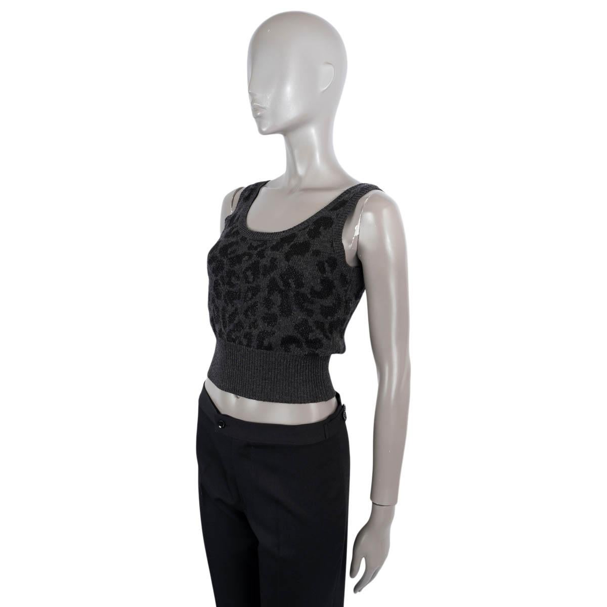 CHRISTIAN DIOR grey cashmere 2021 MIZZA LUREX Twinset Sweater 34 XS 3