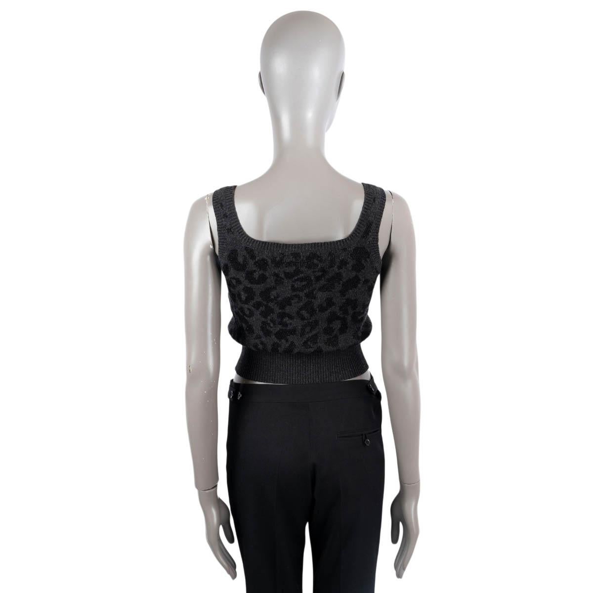 CHRISTIAN DIOR grey cashmere 2021 MIZZA LUREX Twinset Sweater 34 XS 4