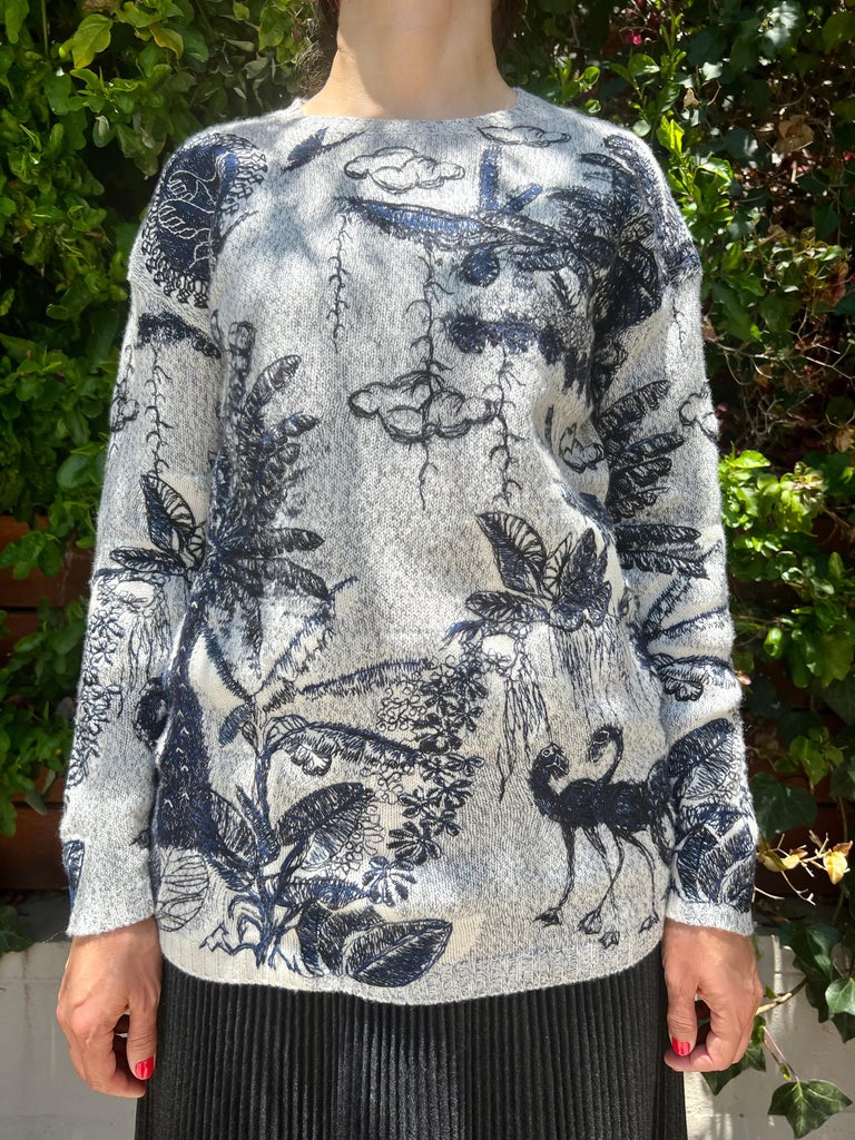 Dior Crewneck Christian Dior Sweater Grey Christian Dior Grey