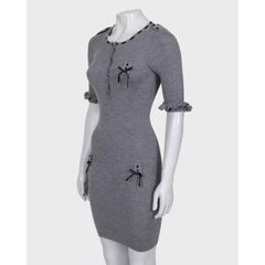 Christian Dior Grey Fitted Cashmere Blend Dress - FR36 S