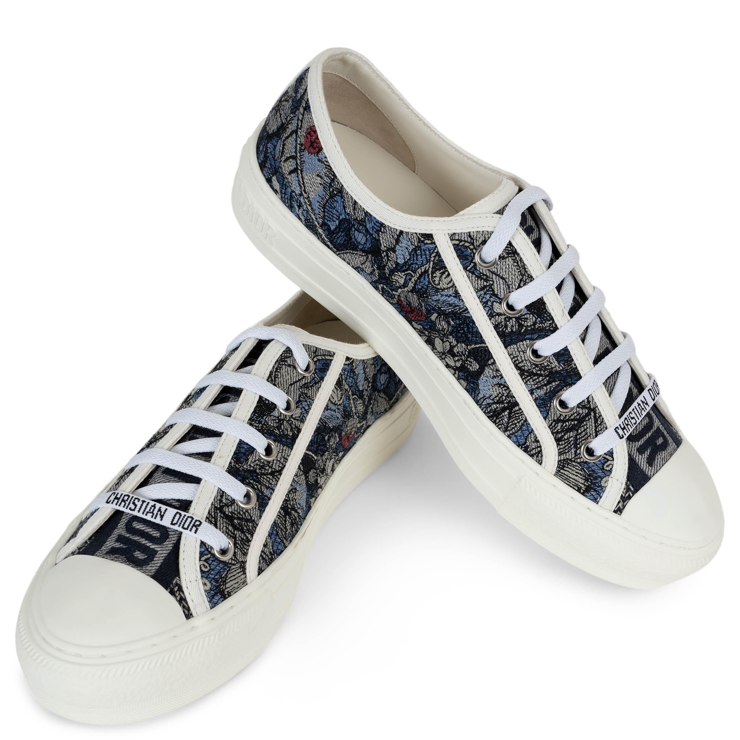 CHRISTIAN DIOR grey JARIN MAGIQUE WALK'N'DIOR LOW TOP Sneakers Shoes 38 For Sale 2