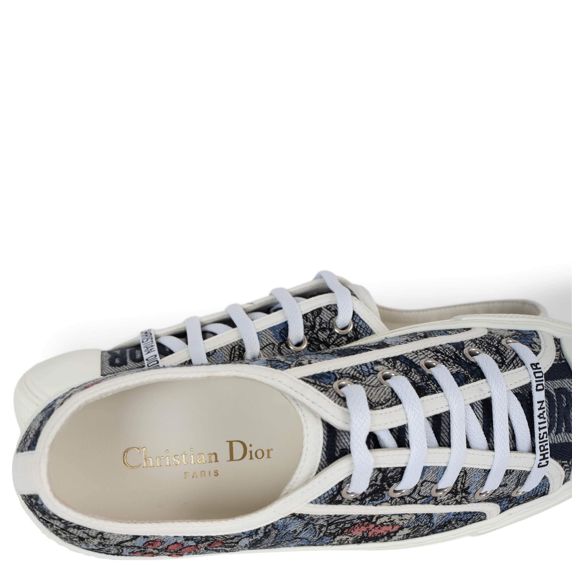 CHRISTIAN DIOR grey JARIN MAGIQUE WALK'N'DIOR LOW TOP Sneakers Shoes 38 For Sale 3