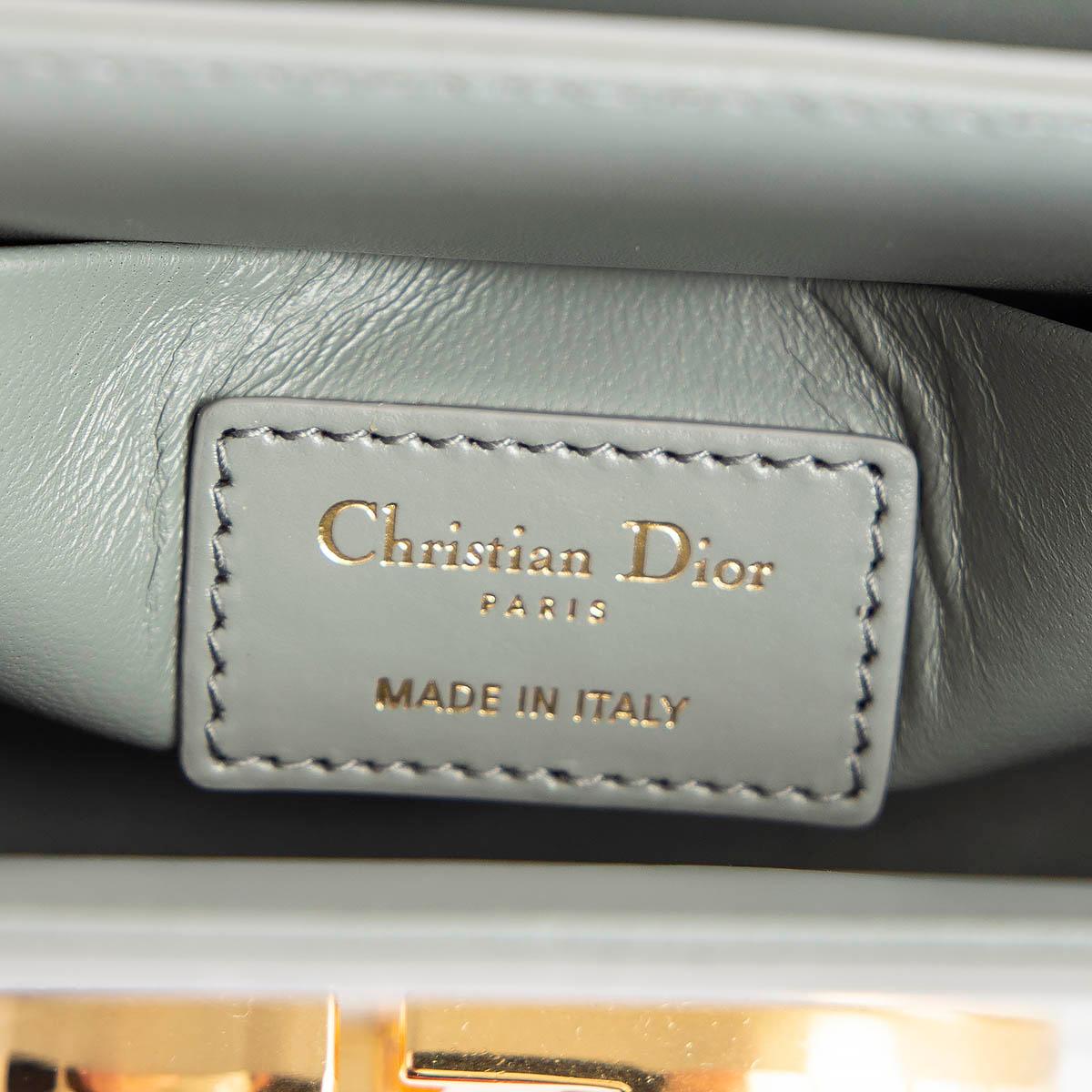 CHRISTIAN DIOR grey leather 30 MONTAIGNE BOX Shoulder Bag 2