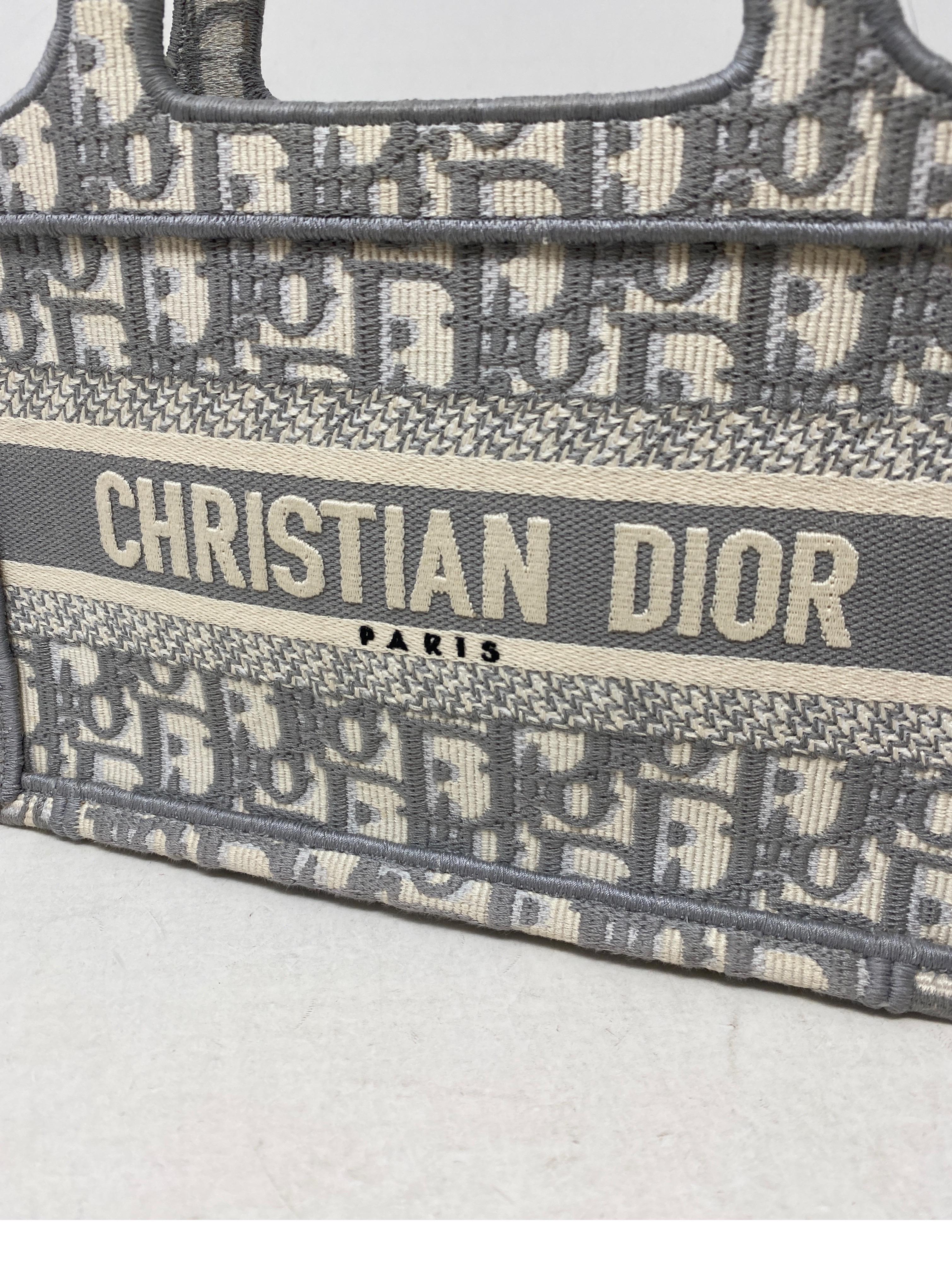 Christian Dior Grey Mini Book Tote  3
