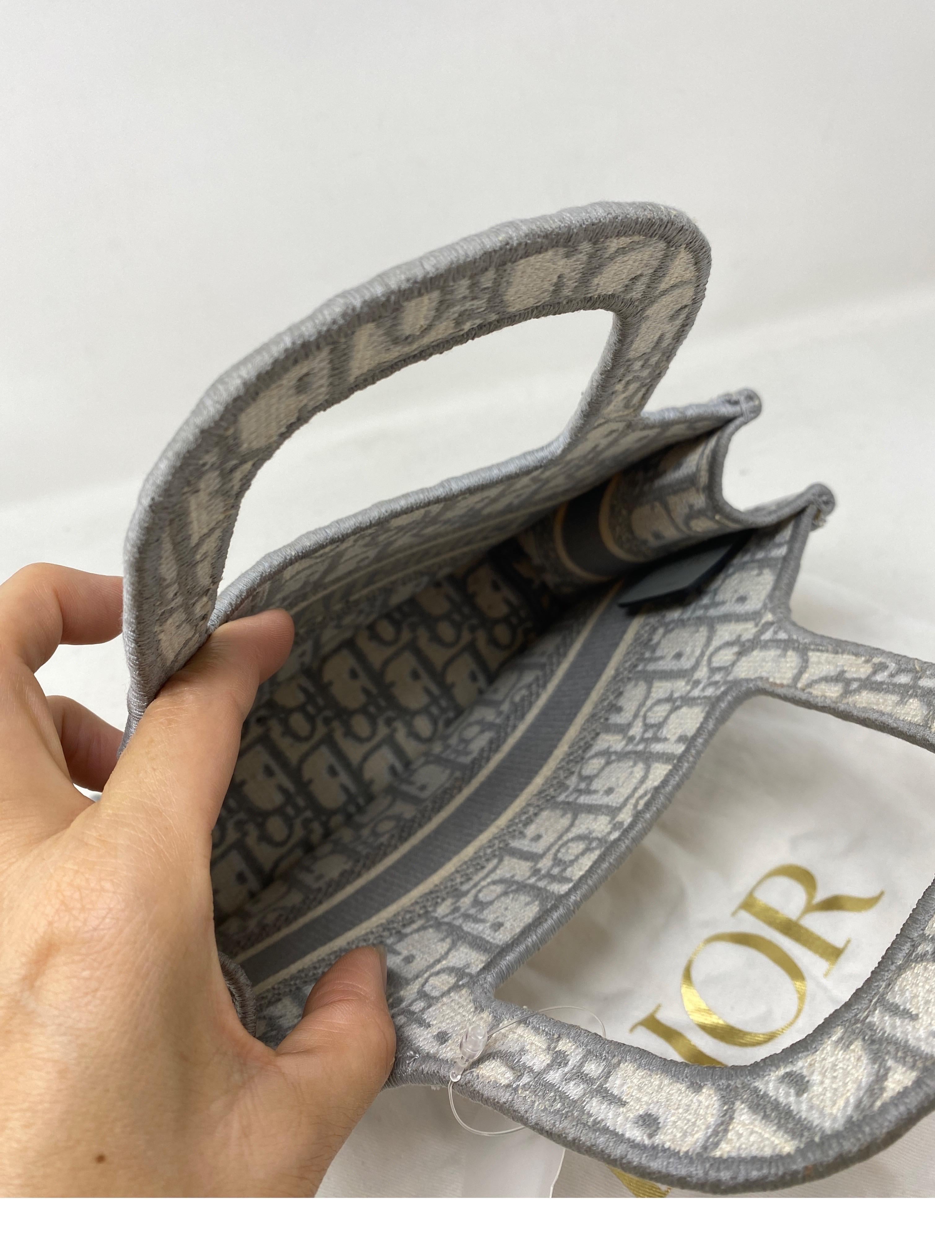Christian Dior Grey Mini Book Tote  5