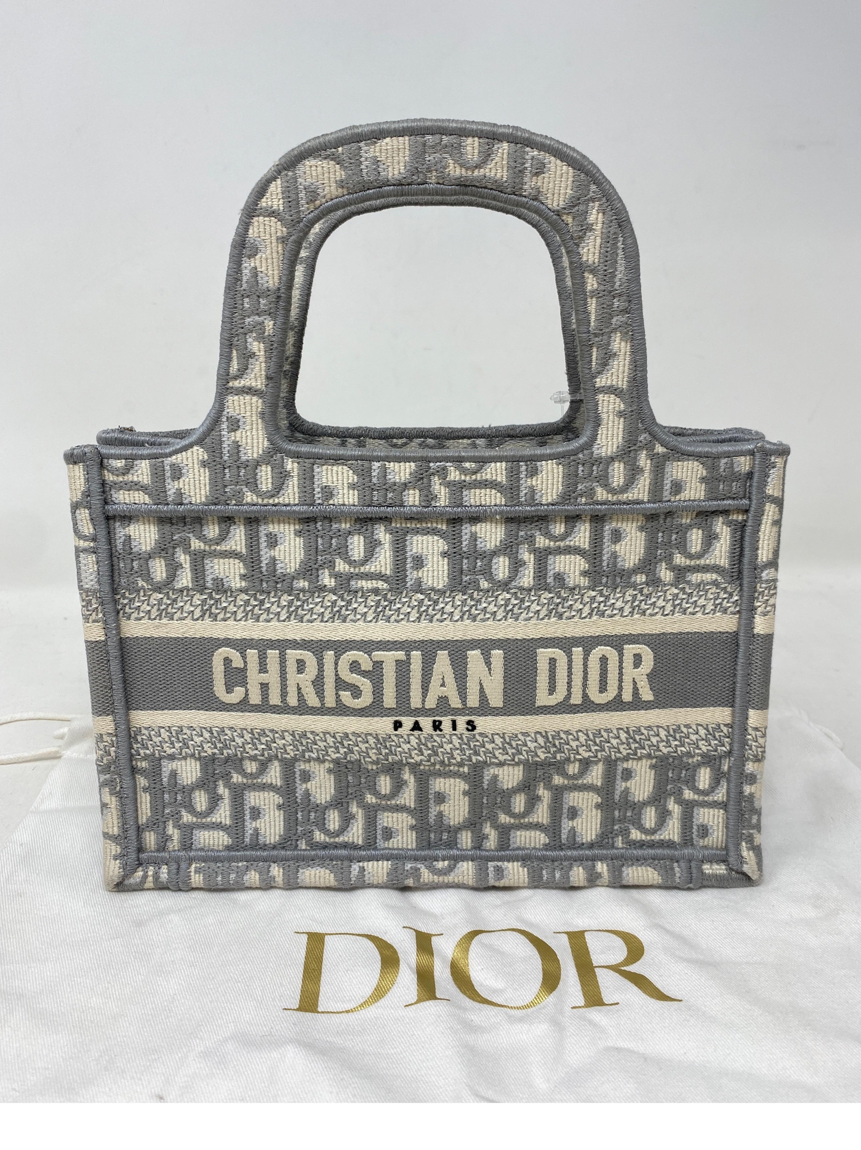 Christian Dior Grey Mini Book Tote  12