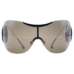 Christian Dior Grau Mint Unisex Seltene Sonnenbrille Mod. Sport 2 Wrap