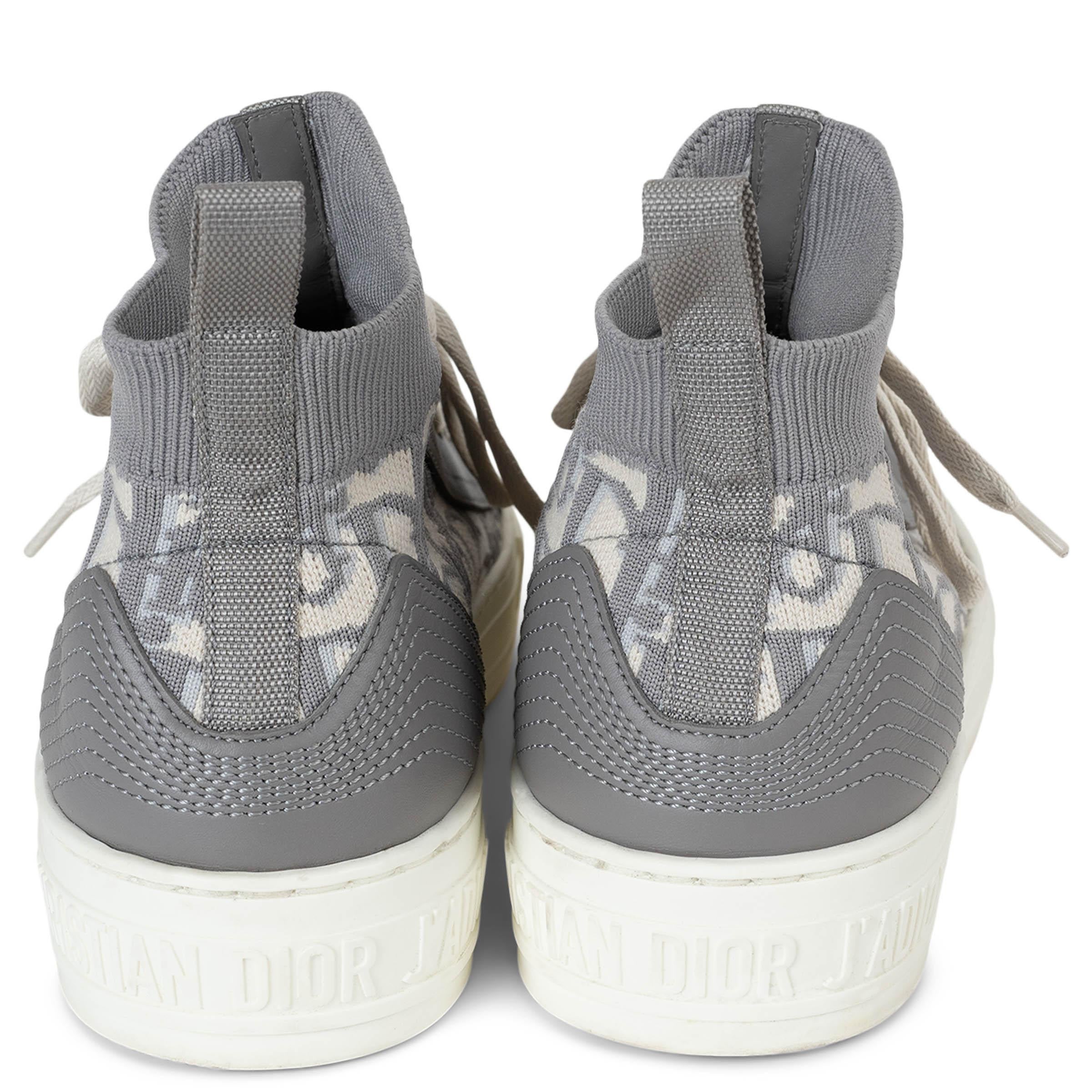 CHRISTIAN DIOR grau Schräge Leinwand WALK'N'DIOR PLATFORM Turnschuhe Schuhe 37.5 Damen im Angebot
