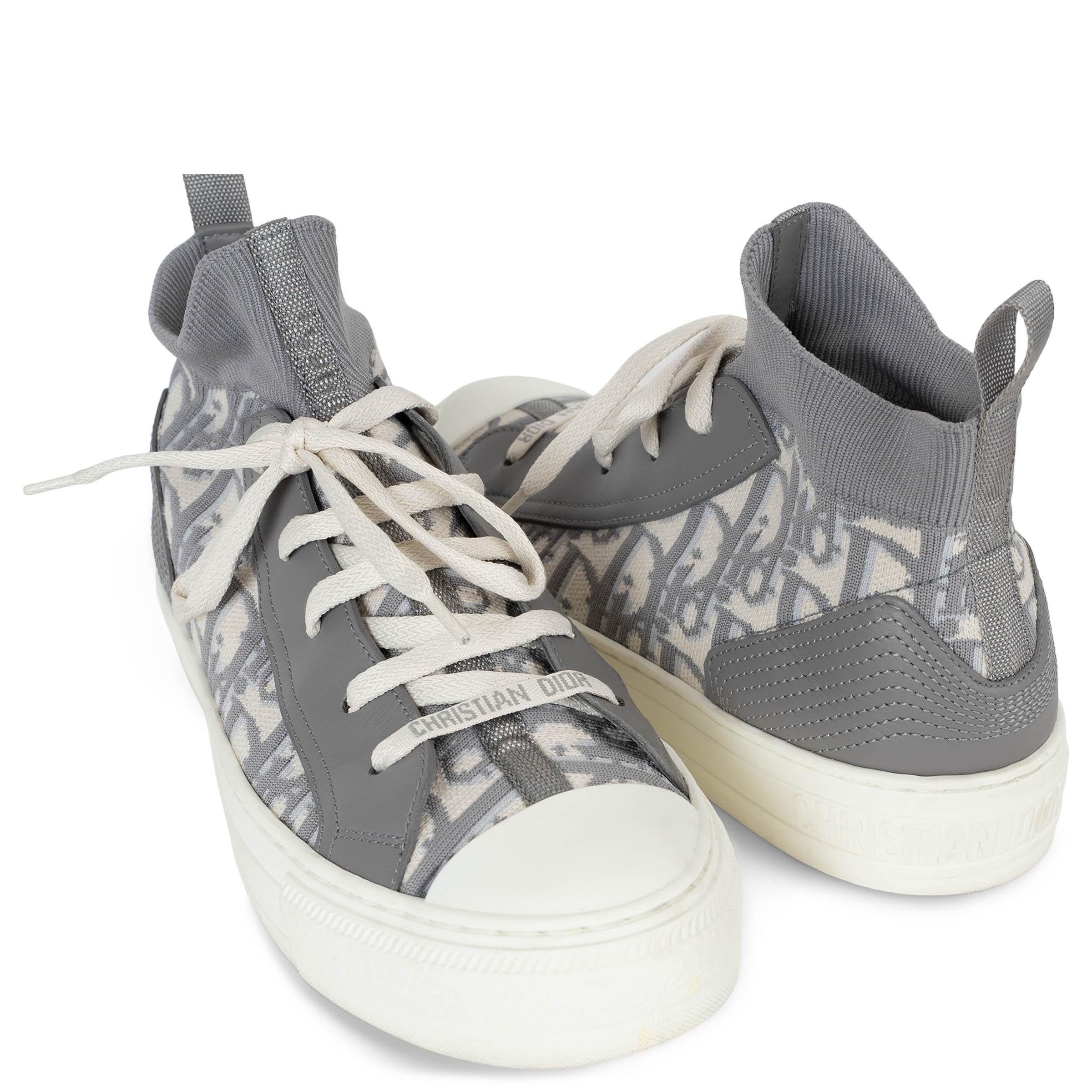 CHRISTIAN DIOR grau Schräge Leinwand WALK'N'DIOR PLATFORM Turnschuhe Schuhe 37.5 im Angebot 2