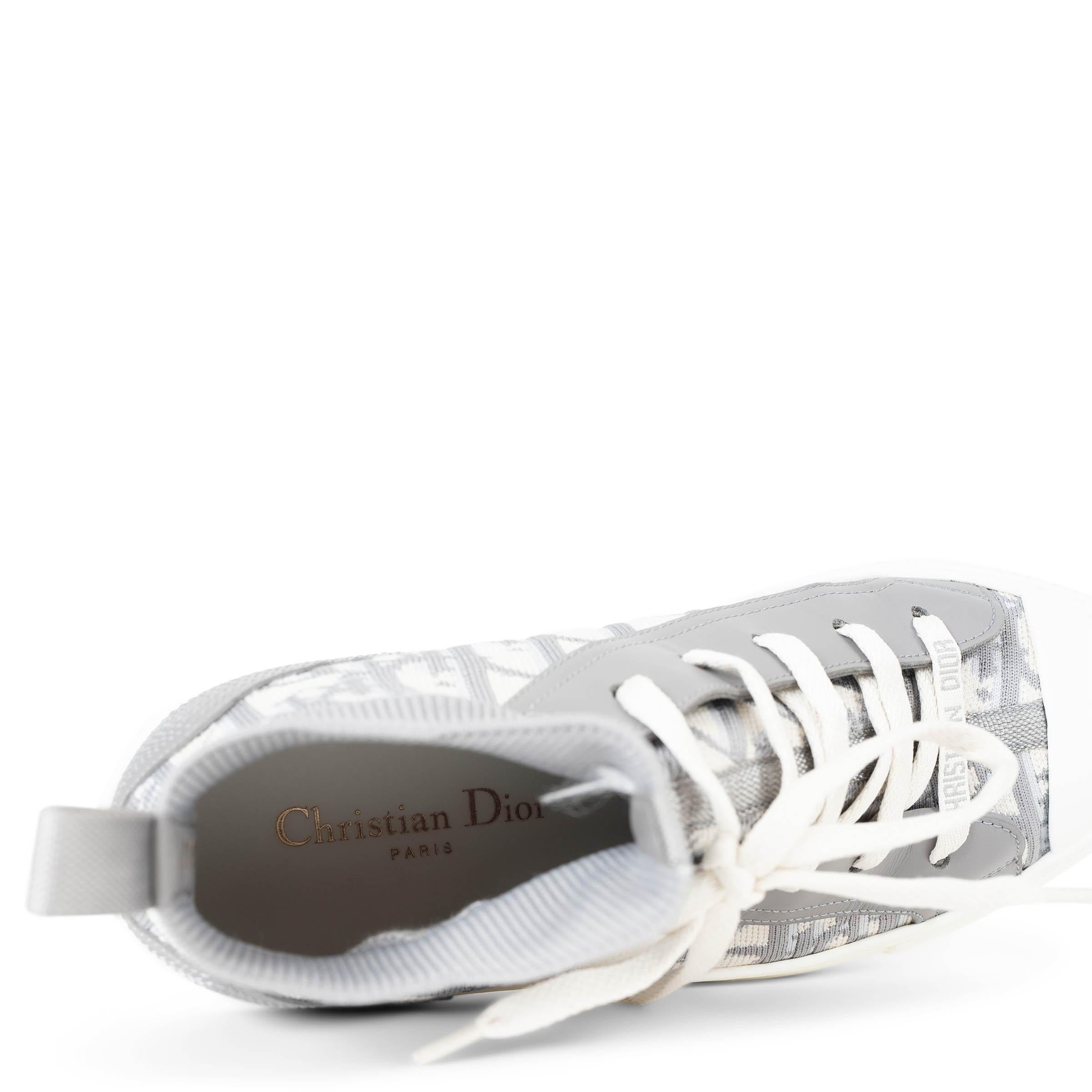 CHRISTIAN DIOR grau Schräge Leinwand WALK'N'DIOR PLATFORM Turnschuhe Schuhe 37.5 im Angebot 3