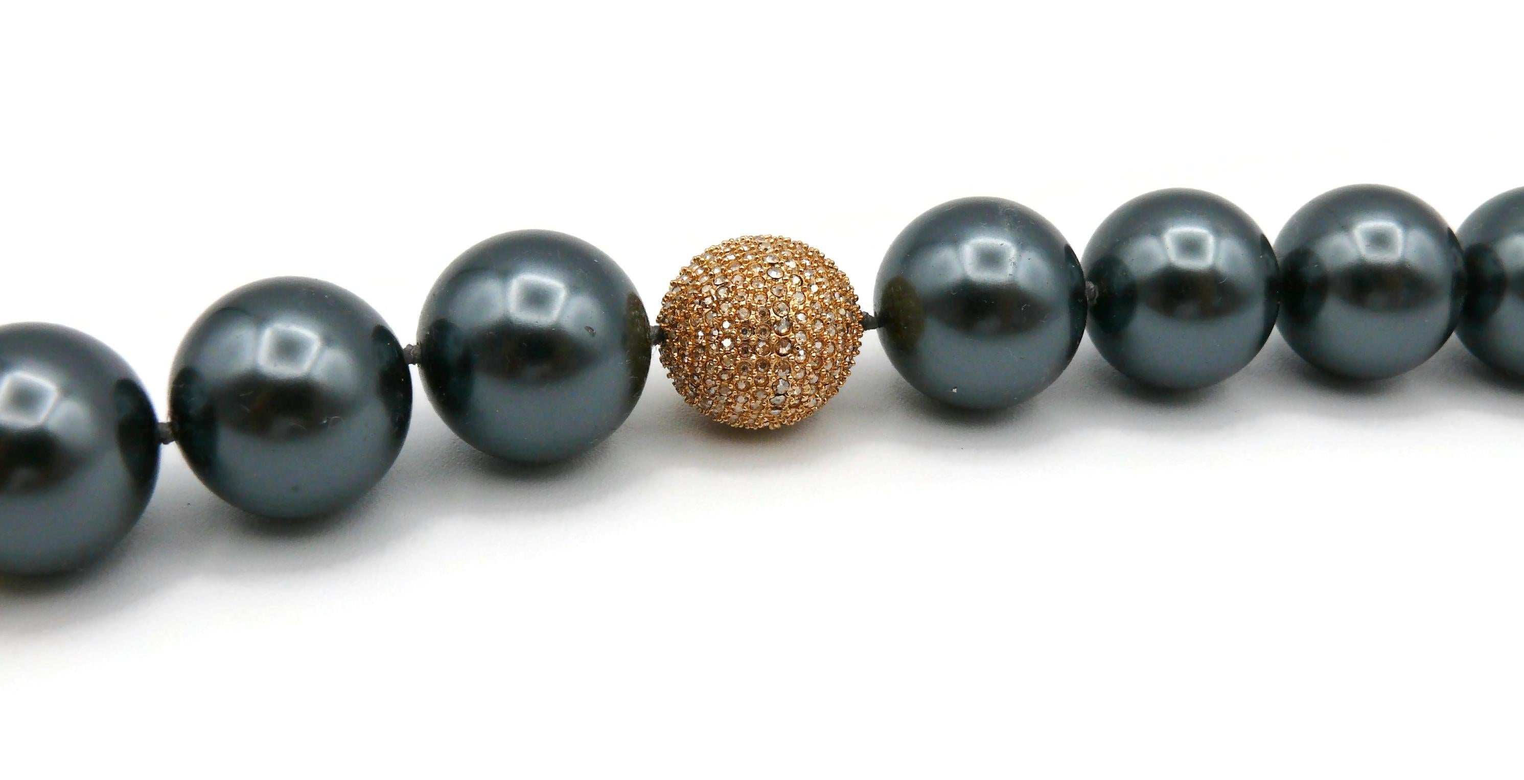Christian Dior Graues Perlen-Schlangen-Juwelen-Armband im Angebot 2