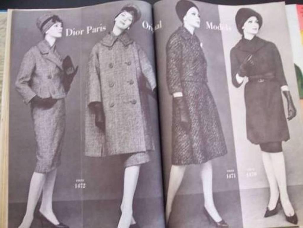 Christian Dior Graue Persianer-Lammfellkragen-Wollboxjacke:: um 1960er Jahre 8