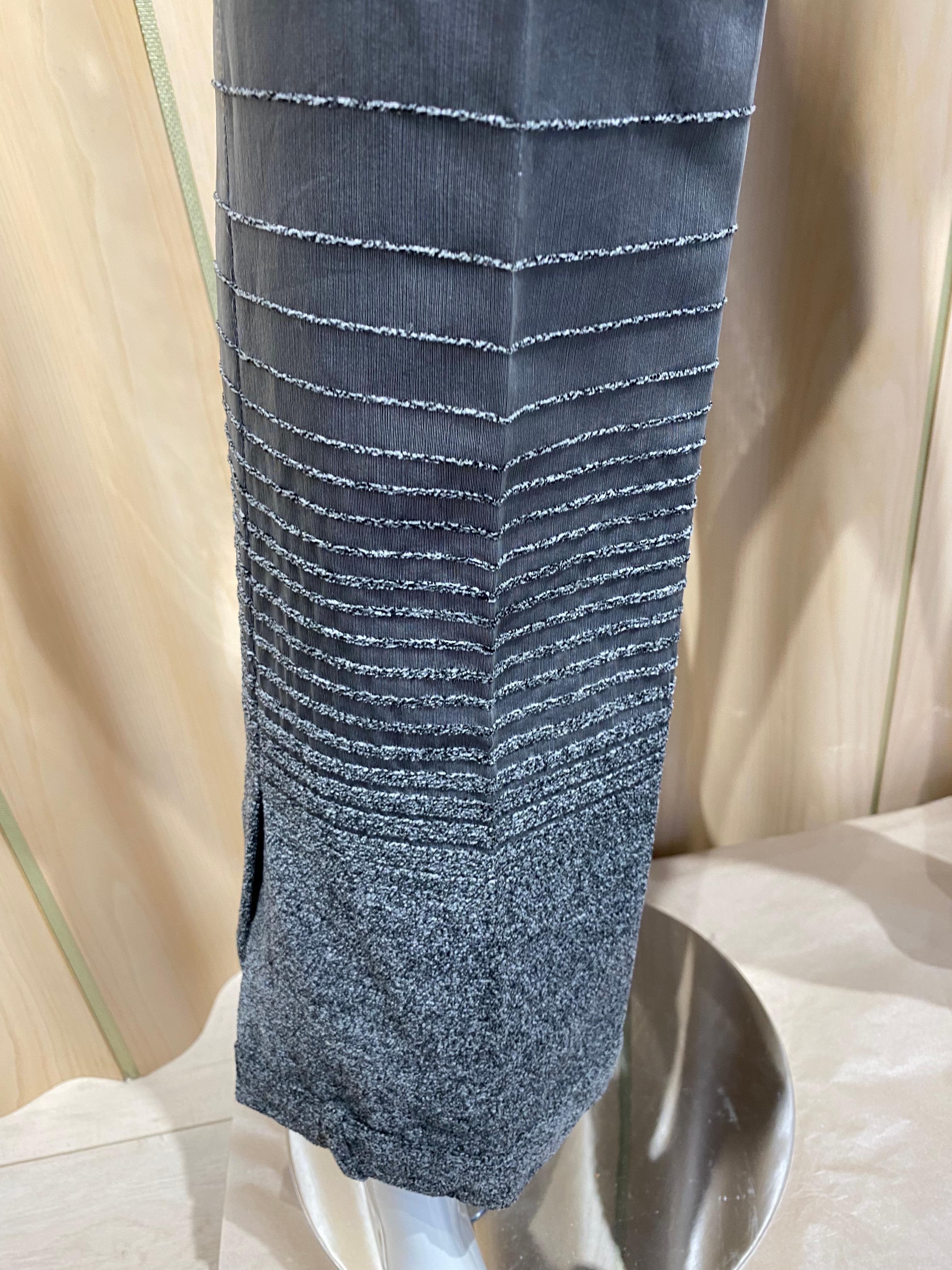 Christian Dior - Pantalon en soie gris et veste courte en soie 1