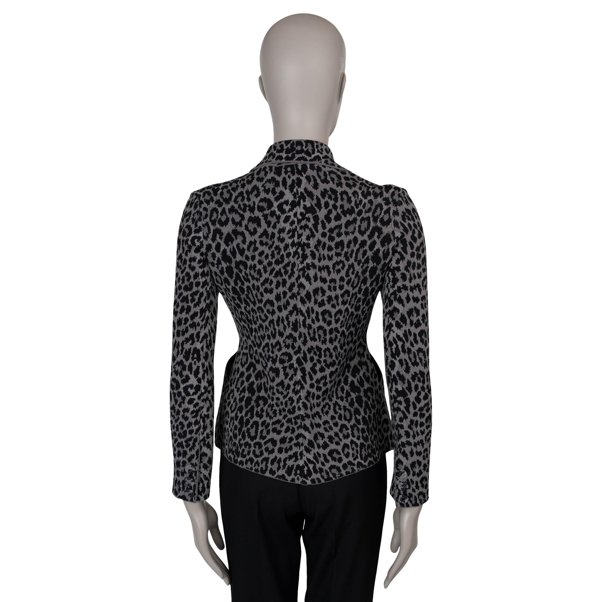 Nero CHRISTIAN DIOR Giacca BAR in viscosa grigia 2021 MIZZA LEOPARD 38 S in vendita